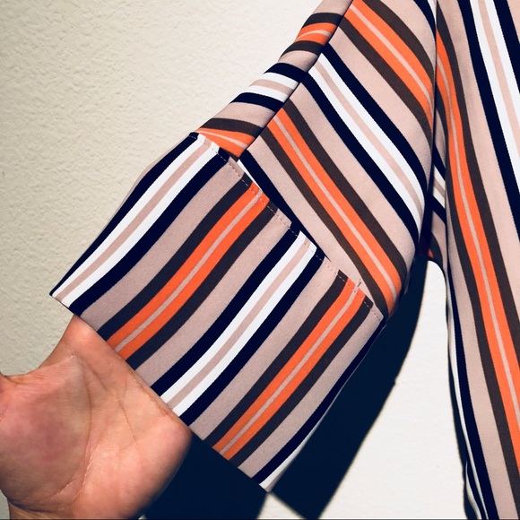 Horizontal/vertical Striped Couture Inspired Top - Picture 3 of 5